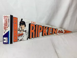 1991 Baltimore Orioles Cal Ripken Jr MVP Pennant with Header FREESHIPO - Picture 1 of 4