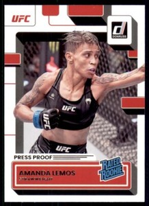 2023 Donruss UFC Base Rated Rookies Press Proof Silver #219 Amanda Lemos