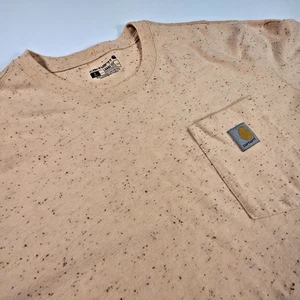 Carhartt T Shirt medium Orange Speckled Loose Fit Short Sleeve K87Q60 Large Tall - Picture 1 of 6