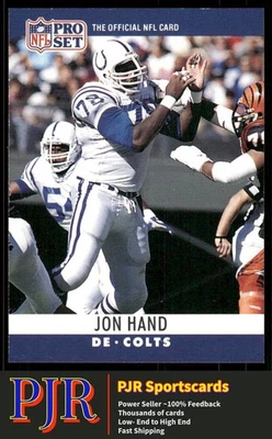 Jon Hand 1990 Pro Set #132 Indianapolis Colts - Image 1 of 2