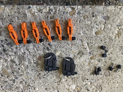 NEVER USED 6 OFF SHORE TACKLE PLANER BOARD RELEASES, 2 H&S RELEASES, EX. SCREWS - Image 1 of 4