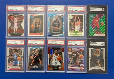 10 GRADED CARD LOT PSA SGC TRAE YOUNG BAM ADEBAYO CAM REDDISH LARRY BIRD RC SET - Image 1 of 2