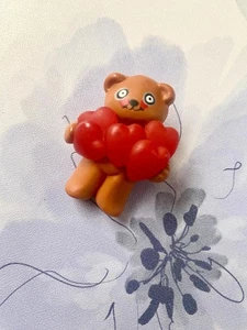 Vintage 1984 Fun World Pin Valentines Heart Teddy Bear - Picture 1 of 4