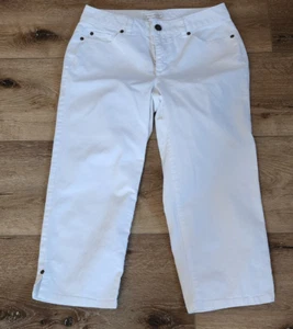 Christopher & Banks White Capri Pants Women's Size 4 - Picture 1 of 11