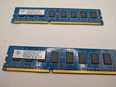 NANYA 2 GB (x2) 2RX8 PC3-8500U-7-10-B0 PC DESKTOP RAM MEMORY. - Image 1 of 3