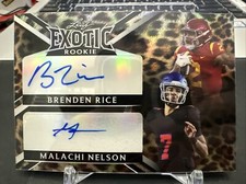2023 Leaf Exotic Brenden Rice Malachi Nelson Leopard Holo Rookie Auto 1/1