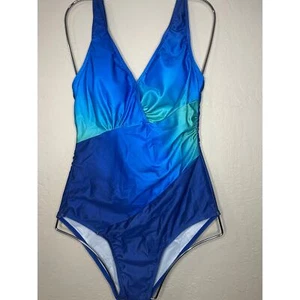 Women Swim Suit One Piece Size Medium, Blue - Picture 1 of 2