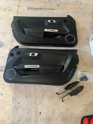 15-23 Ford Mustang GT Padded PREM Interior Door Panels Trim Panel (Ebony 51) OEM - Image 1 of 4