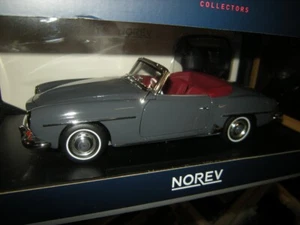 1:18 Norev Mercedes-Benz 190 SL Cabrio 1957 gris/gris en embalaje original - Imagen 1 de 1