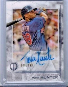 Topps Tribute Torii Hunter 2019 automático #'ed 145/199 - Imagen 1 de 1