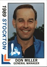 1989 Stockton Ports Best #27 Don Miller GM