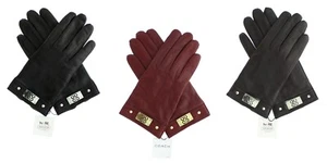 Coach Leather Gloves Women's 82045, Cashmere Lined Gloves, MSRP $128 - Picture 1 of 8