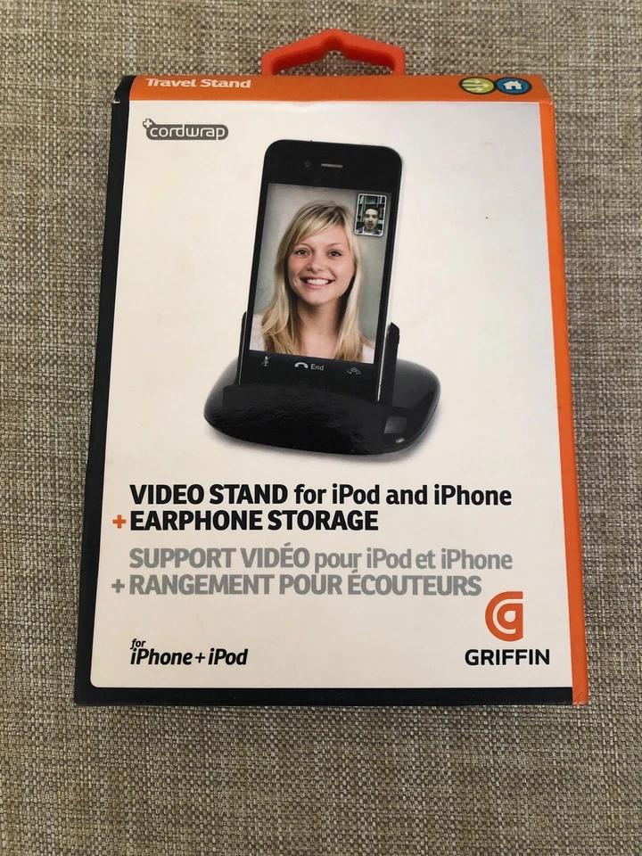 NUEVO Soporte de video Griffin TravelStand para iPod y iPhone con almacenamiento de auriculares Foto 1 de 4