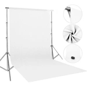 5x10Ft White Backdrop Background Screen Photo Video Photography Studio Non-Woven - Picture 1 of 9