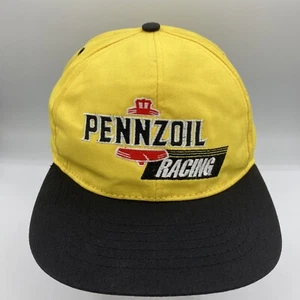 Pennzoil Racing Swingster Snapback Cap Hat Made In USA Yellow - Picture 1 of 10