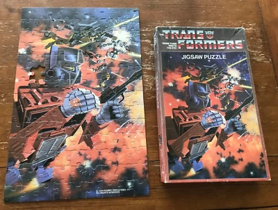 VINTAGE 1985 THE TRANSFORMERS G1 PUZZLE  125 Pieces Hasbro 1 Missing Piece - Image 1 of 4