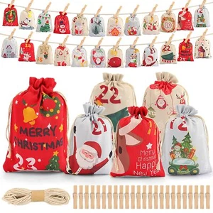 Coicok 24 Pezzi Calendario dell'Avvento 2024 Calendario Avvento Fai da Te Sac... - Foto 1 di 7
