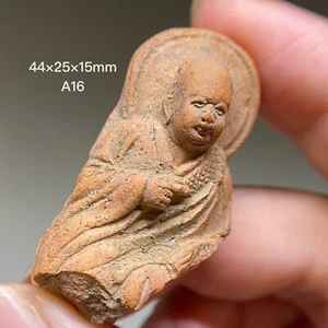 A16 ALTE chinesische geformte Luo Han der Song Dynastie. 宋代磨喝乐 陶模 背光罗汉 Special - Bild 1 von 10