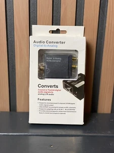 Digital Optical Coaxial Toslink S/PDIF to Analog R/L Audio Converter Box for TV - Picture 1 of 2