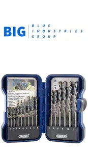 Draper TCT Masonry Drill Bit Set 15 Piece Carbon Steel With Carbide Tip 18550 - Picture 1 of 3