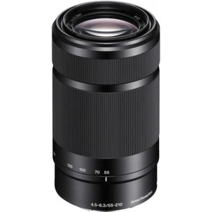 Sony E Objektiv 55–210 mm f/4,5–6,3 OSS (schwarz) SEL55210/B weißer Karton - Bild 1 von 2