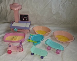 Lot Of Littlest Pet Shop Accessories, LPS, X-Ray, Beds, Skateboards, Etc.