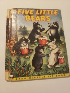 VINTAGE * FIVE LITTLE BEARS by STERLING NORTH 1955 1ST. ED.  - Picture 1 of 4