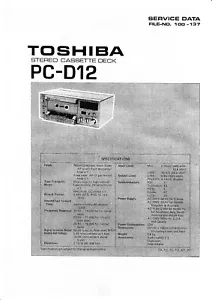 Service Manual Guide for Toshiba PC-D12 - Picture 1 of 1
