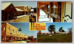 LK Family Restaurant Motel, Penny Pincher Inn, Vintage Chrome Multiview Postkarte - Bild 1 von 2
