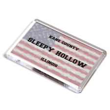 FRIDGE MAGNET - Sleepy Hollow - Kane, Illinois - USA Flag