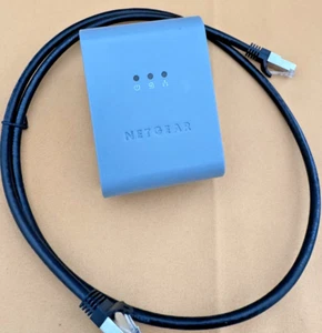 Netgear Powerline AV Ethernet Adapter XAV101 with ethernet cable, working order. - Afbeelding 1 van 8