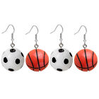 Football Drop Dangle Earrings - 2 Pairs for Sports Lovers