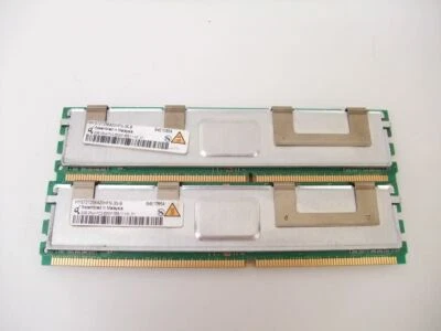 (2)Qimonda 2GB DDR2 ECC RAM Memory 2Rx4 PC2-5300F-555-11-H0 HYS72T256420HFN-3S-B - Image 1 of 3