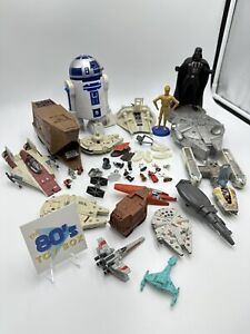Star Wars Lot Micro Machines Metal Falcon Sandcrawler X-Wing Figures Vintage