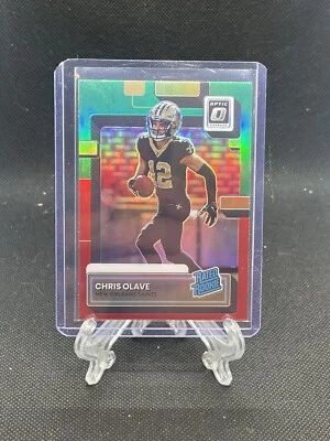 2022 Donruss Optic Chris Olave Rated Rookie Preview P-309 red green - Image 1 of 2