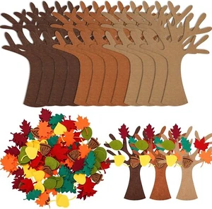 Whaline 184Pcs Fall Tree of Thanks Felt Craft Kit Autumn Tree Maple Leaves H6 - Picture 1 of 6