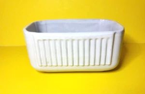 Vintage White Haeger Ribbed Rectangular Planter - Picture 1 of 5