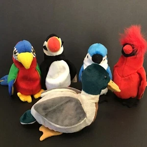 TY Retired Beanie Baby Lot of 5 MAC, Jabber, Puffer,Rocket, and Jake - Picture 1 of 11