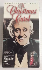 A Christmas Carol Charles Dickens 1951 B&W Alastair Sim as Scrooge VHS 1995 New - Bild 1 von 3