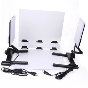 2PCS CN-T96 18W LED Light Lamp Tripod + Foldable Shooting Table + Background Kit - Picture 1 of 7