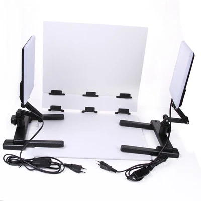 2PCS CN-T96 18W LED Light Lamp Tripod + Foldable Shooting Table + Background Kit - Image 1 of 4