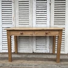 Vintage Pine Table, Kitchen Table, 2 Drawers, Old, Rustic, Farmhouse, Desk