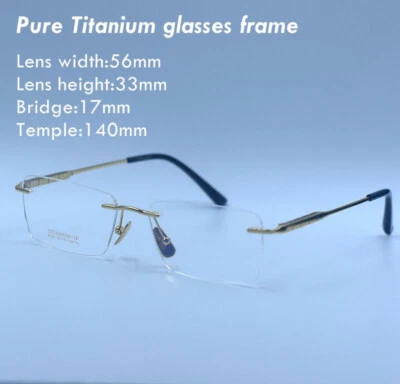 2025 Новый титана очки ОПРАВА мужской бизнес очки золото без оправы очки - Изображение 1 из 4
