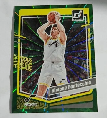 2023-24 Donruss Simone Fontecchio Green Laser Holo Parallel #143 - Image 1 of 2