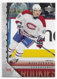 ANDREI KOSTITSYN 2005-06 Upper Deck YOUNG GUNS ROOKIE card #482 Canadiens NM