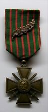 WW I French Croix de Guerre Medal War Cross with Palm 14-18 w/o Pin
