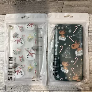 SHEIN iPhone 8 Plus Cases (Set of 2) Snowman Reindeer - Picture 1 of 3