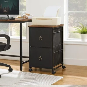 2 Drawer Mobile File Cabinet Rolling Printer Stand Vertical Filing Cabinet - Picture 1 of 8