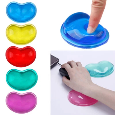 Silicone Gel Wrist Rest Heart Shaped Translucence Ergonomic Mouse Pad  ~ . - Image 1 of 4
