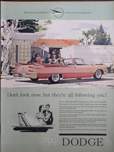 1959 vintage Dodge print ad, pink vehicle, great colors - Picture 1 of 1